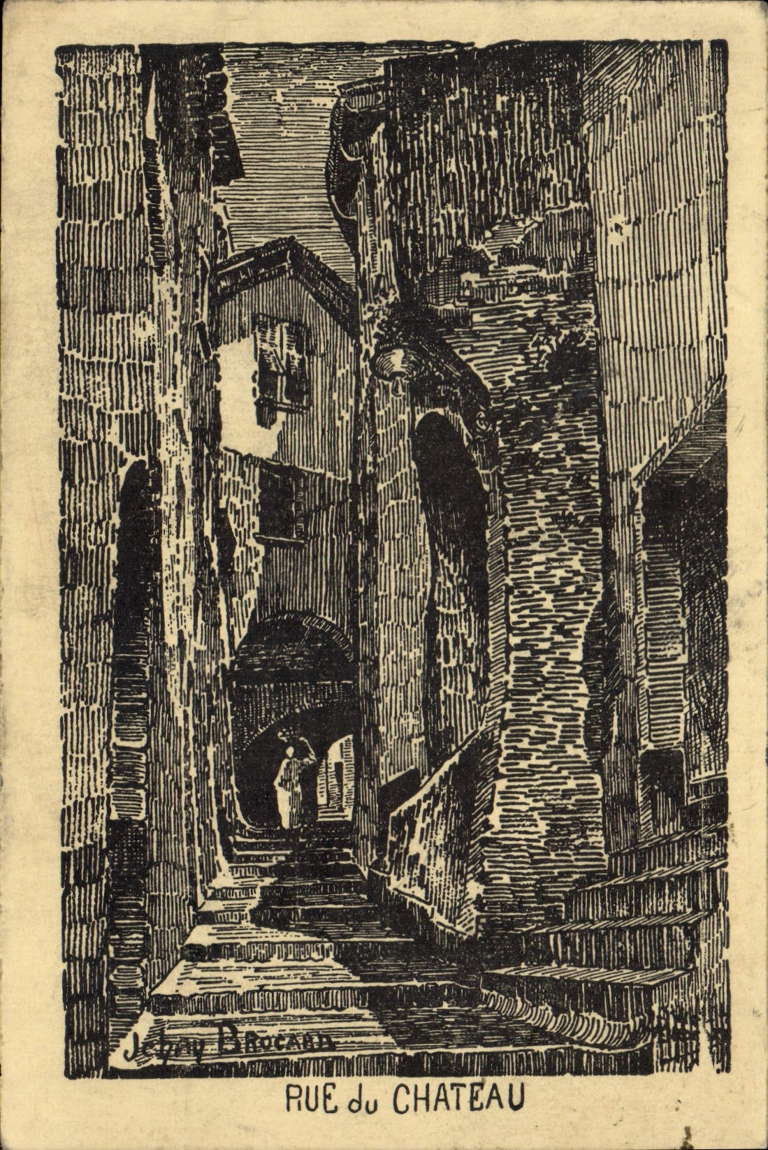 CPA Menton Rue du Chateau 