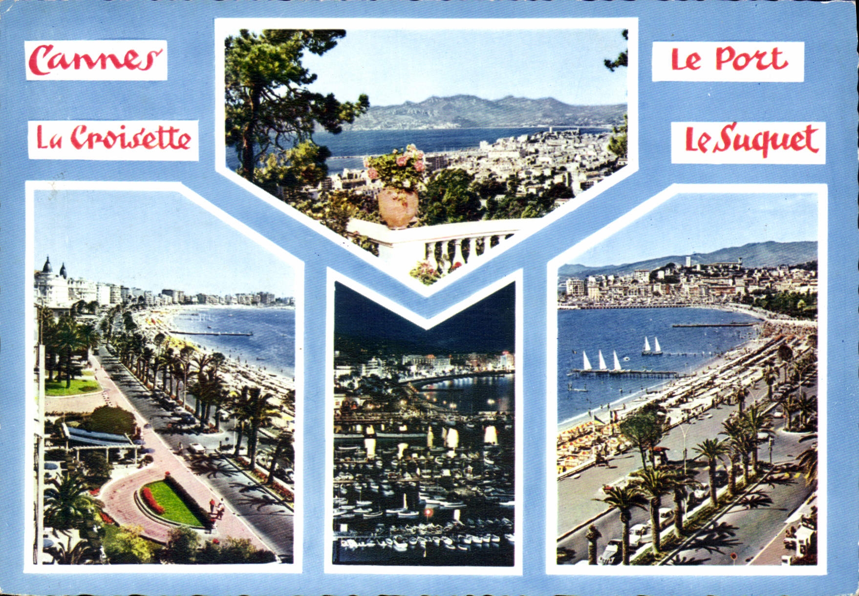 CPSM La Cote d'Azur Souvenir de Cannes 