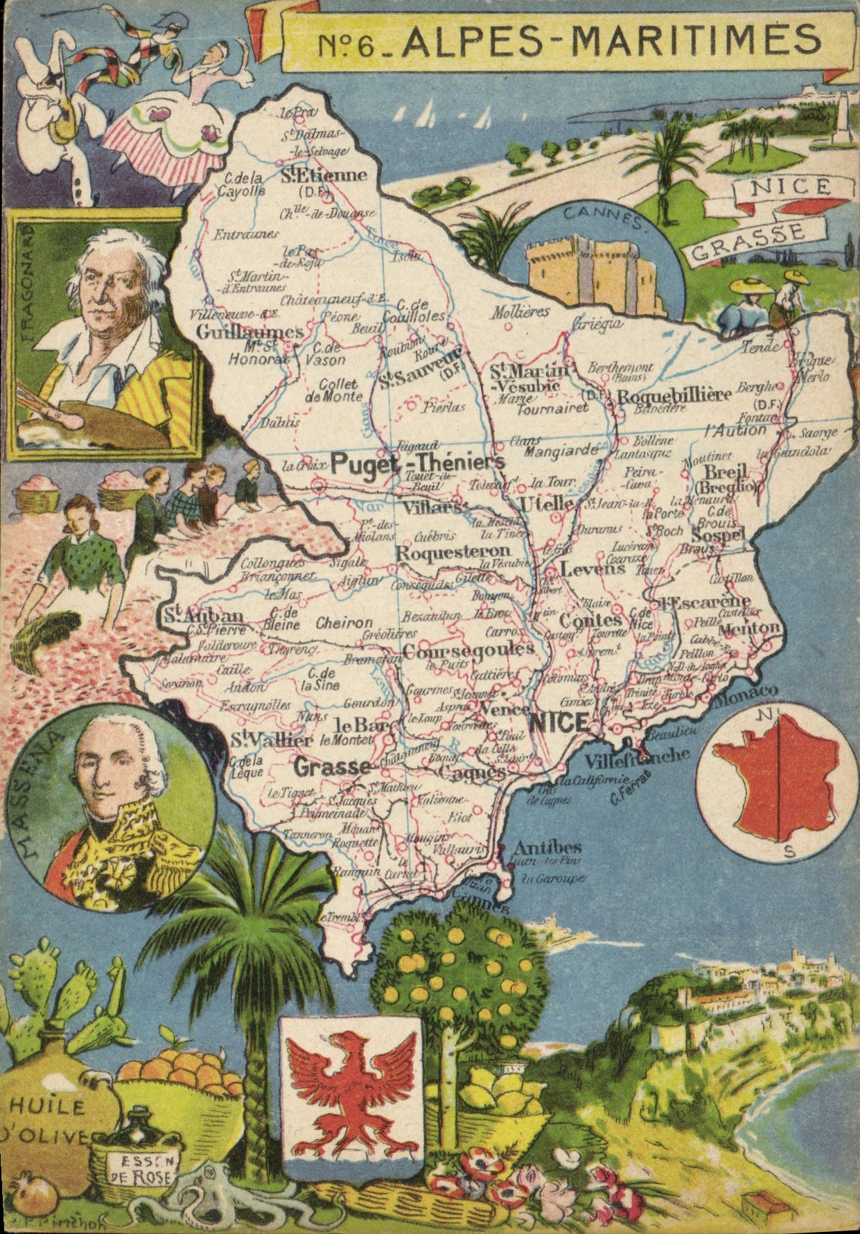 CPSM Alpes Maritimes Forme en 1860 du duche de Savole et du comie de Nice