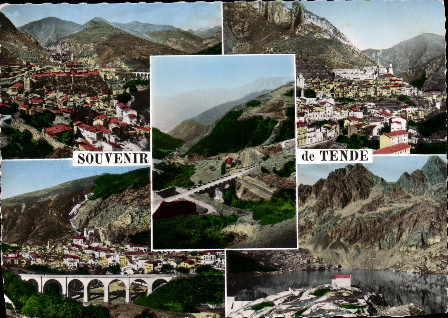 CPSM Tende vues generales les Lacets le lac vert et Refige de la Valmasque