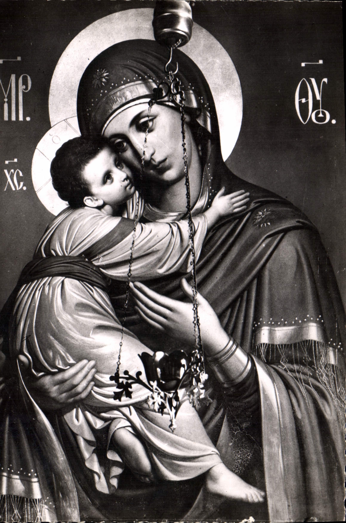 CPSM Russe de Nice Cathedrale Orthodoxe Russe de Nice Notre Dame de Wladimir avec l'enfant Jesus