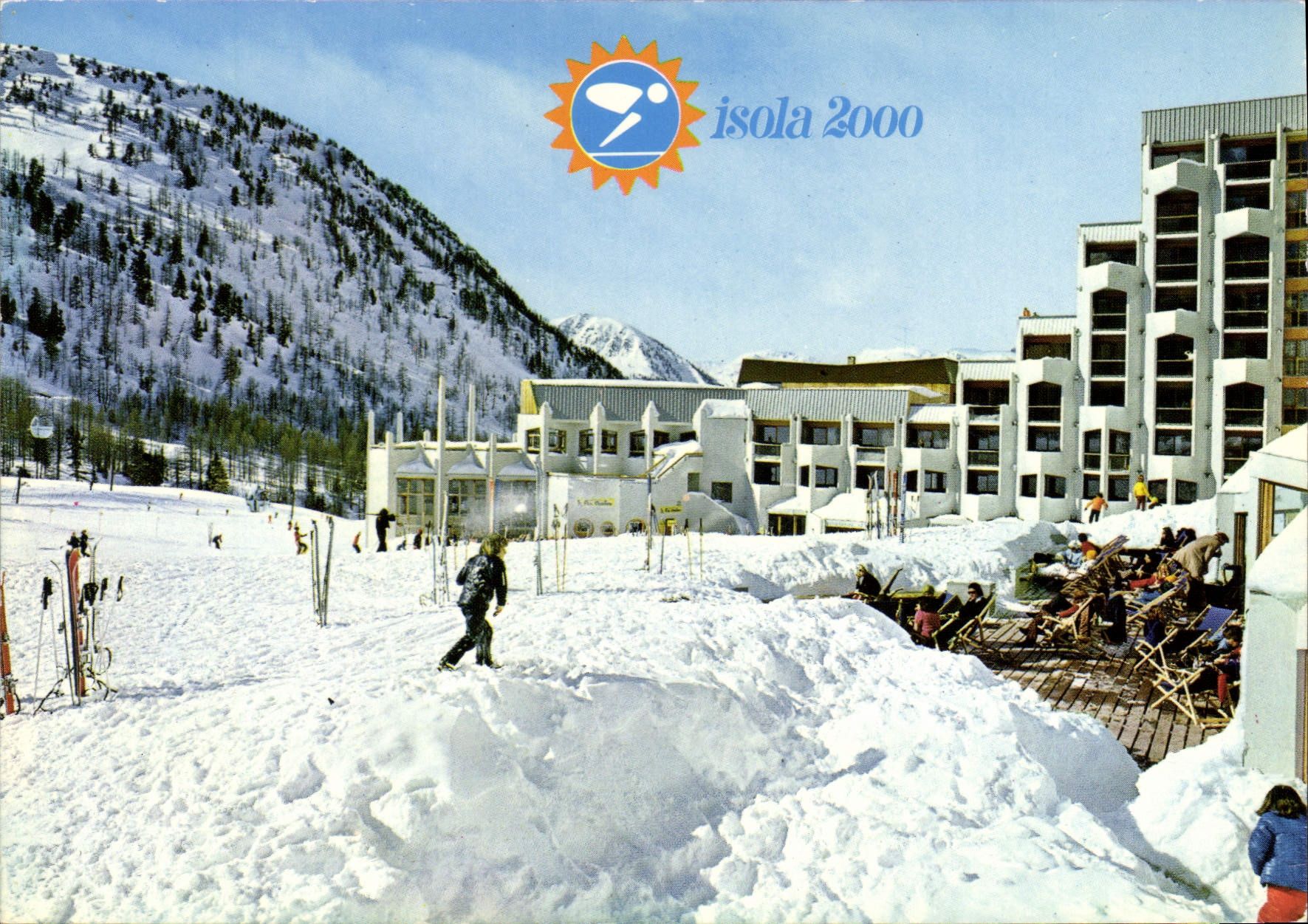CPSM Isola 2000 Cote d'Azur French Riviera Alpes Maritimes Pistes de 1800 a 2500 m Neige Ski Soleil