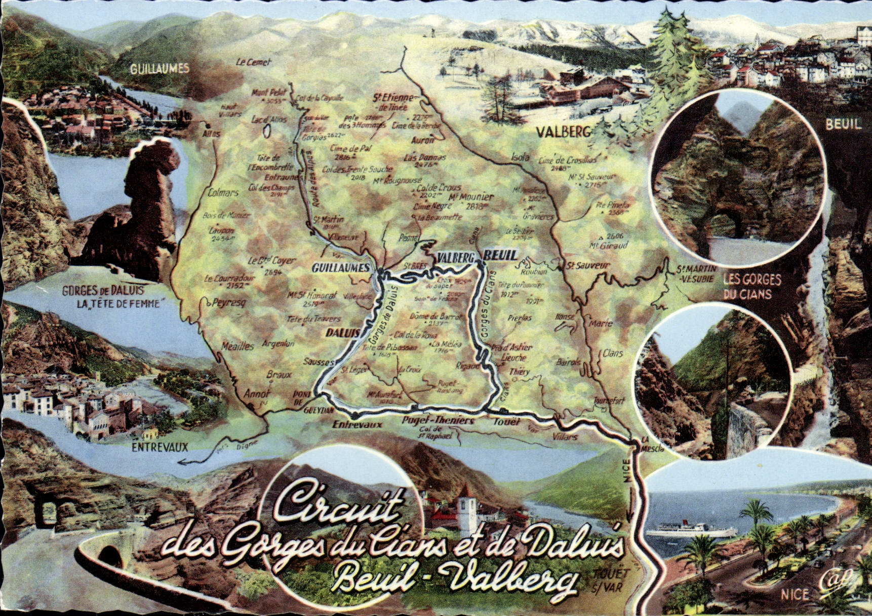 CPSM Beuil Valberg Circuit des Gorges du Cians et de Daluis