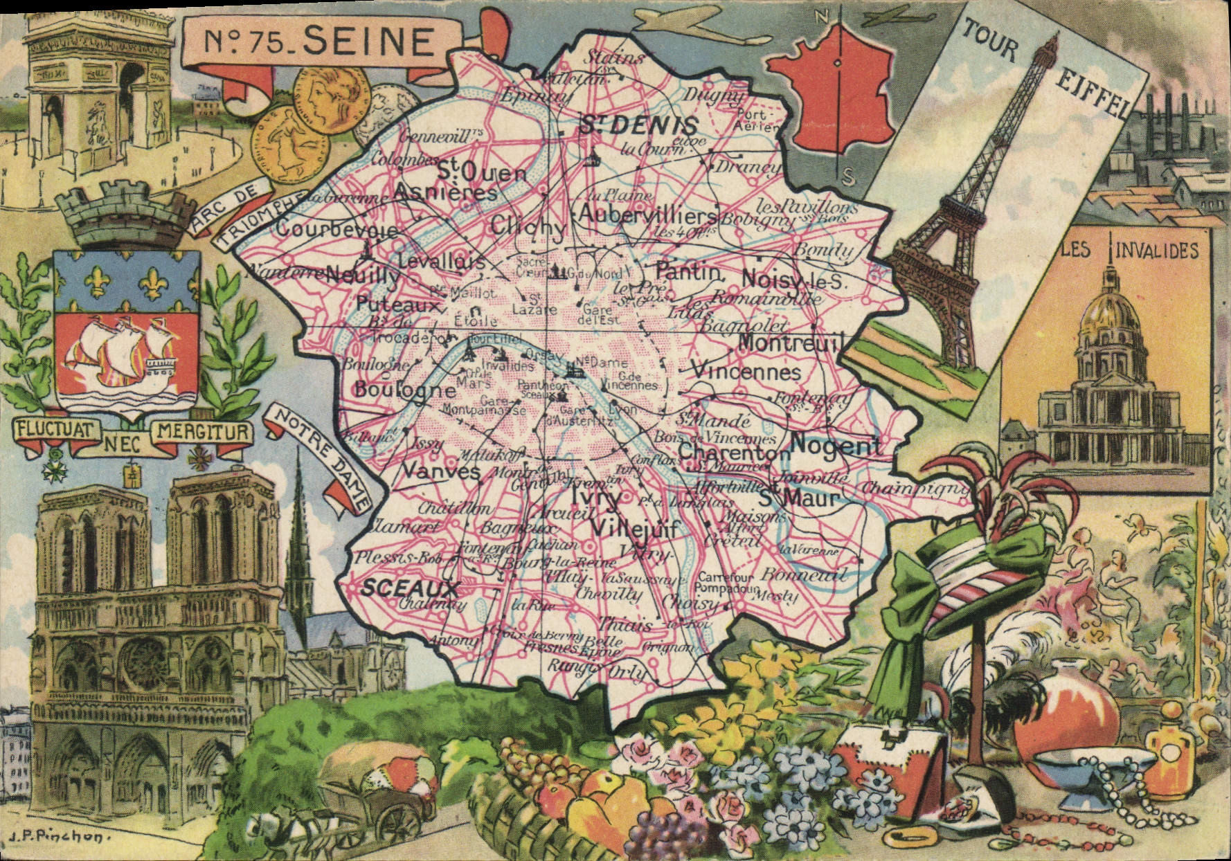 CPSM Seine Tour Eiffel 