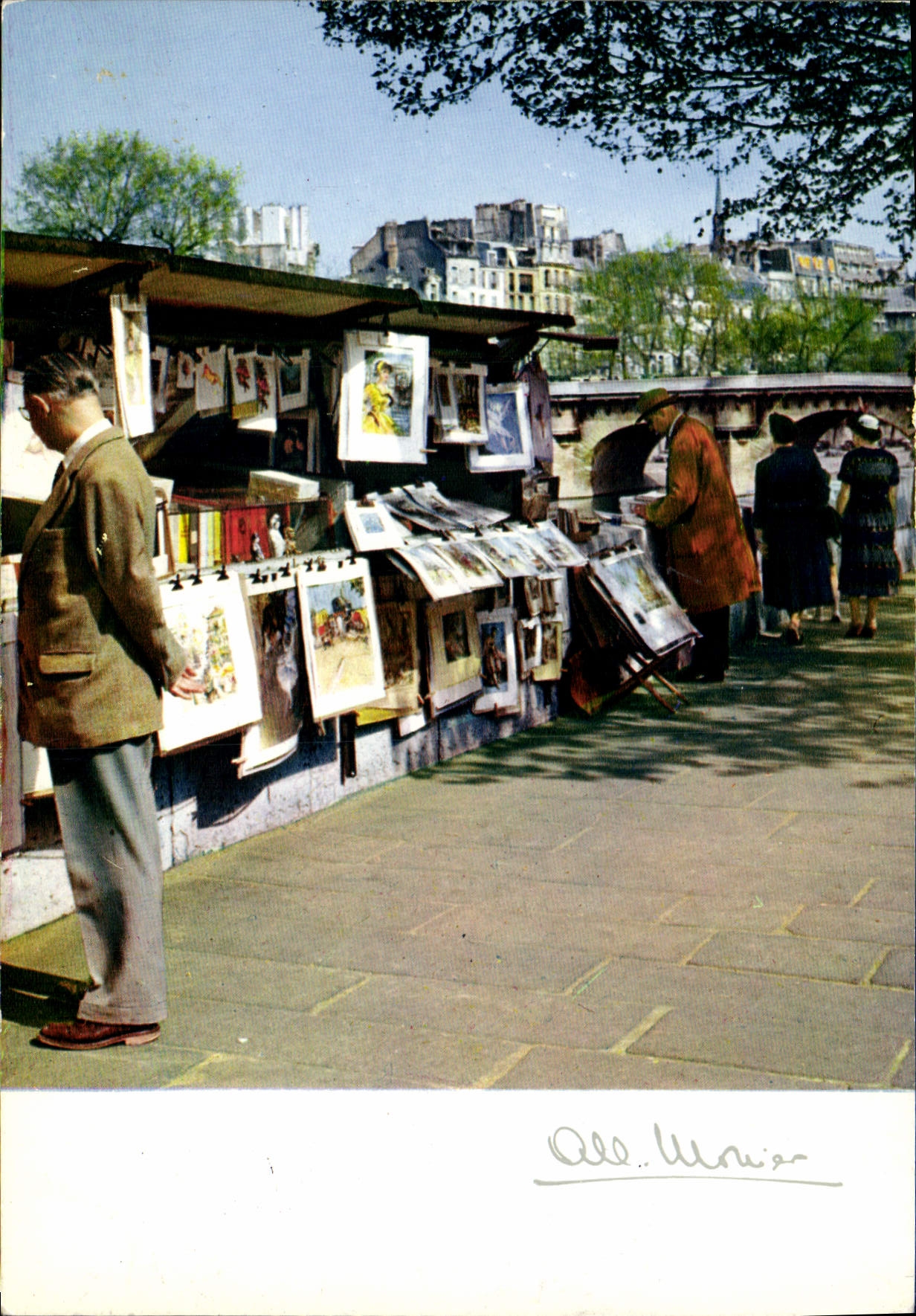 CPSM Paris Les Bouquinistes vers le Pont Neuf
