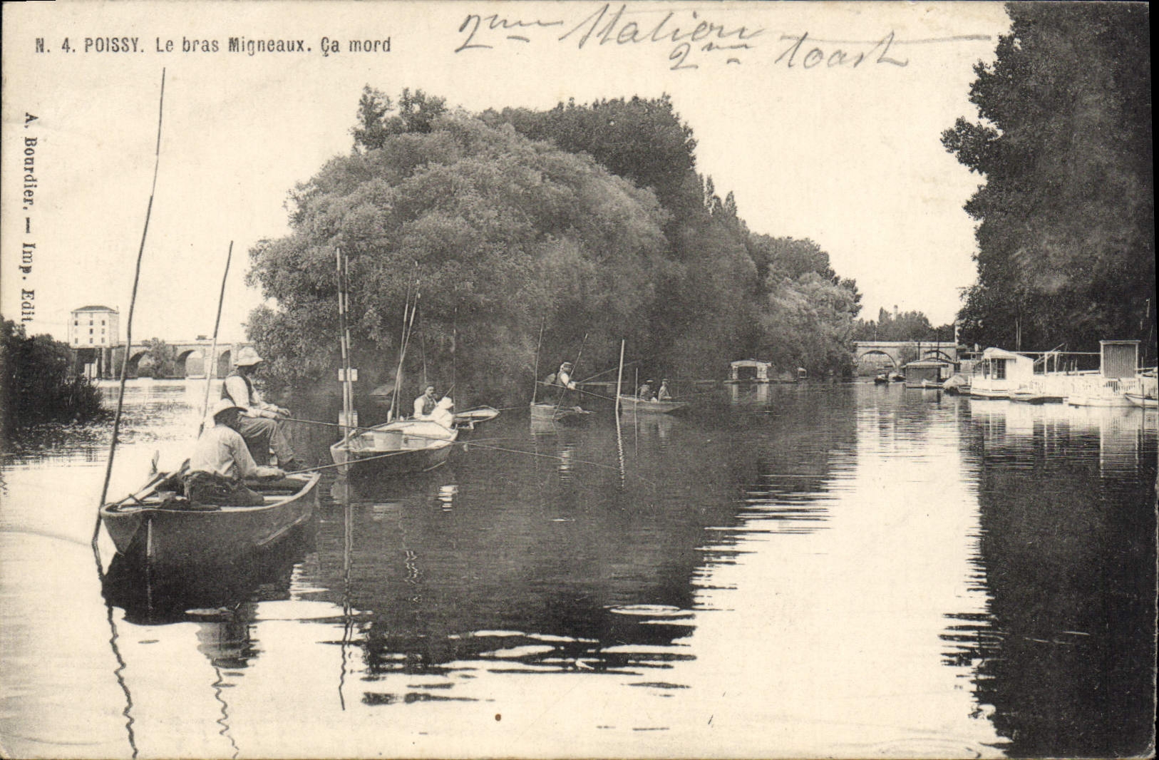 CPA Poissy Le Bras Migneaux Ca mord
