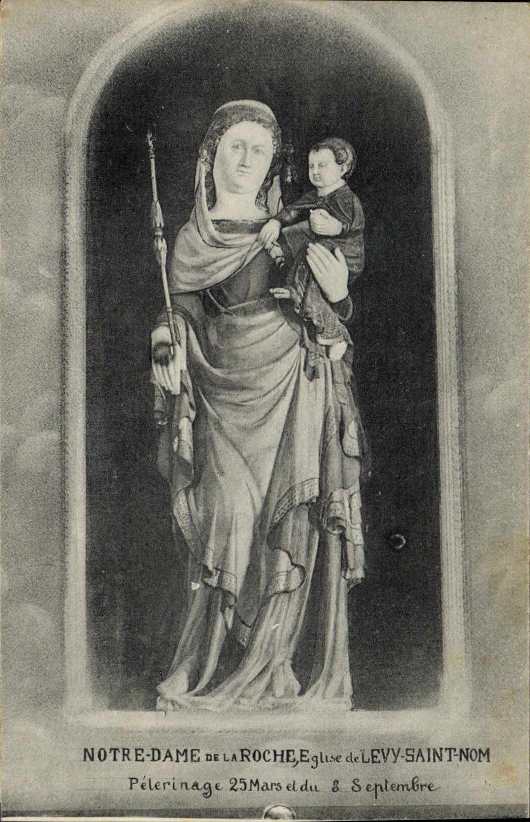 CPA Notre Dame de la Roche Eglise de Levy Saint Nom Pelerinage 25 Mars et du Septembre