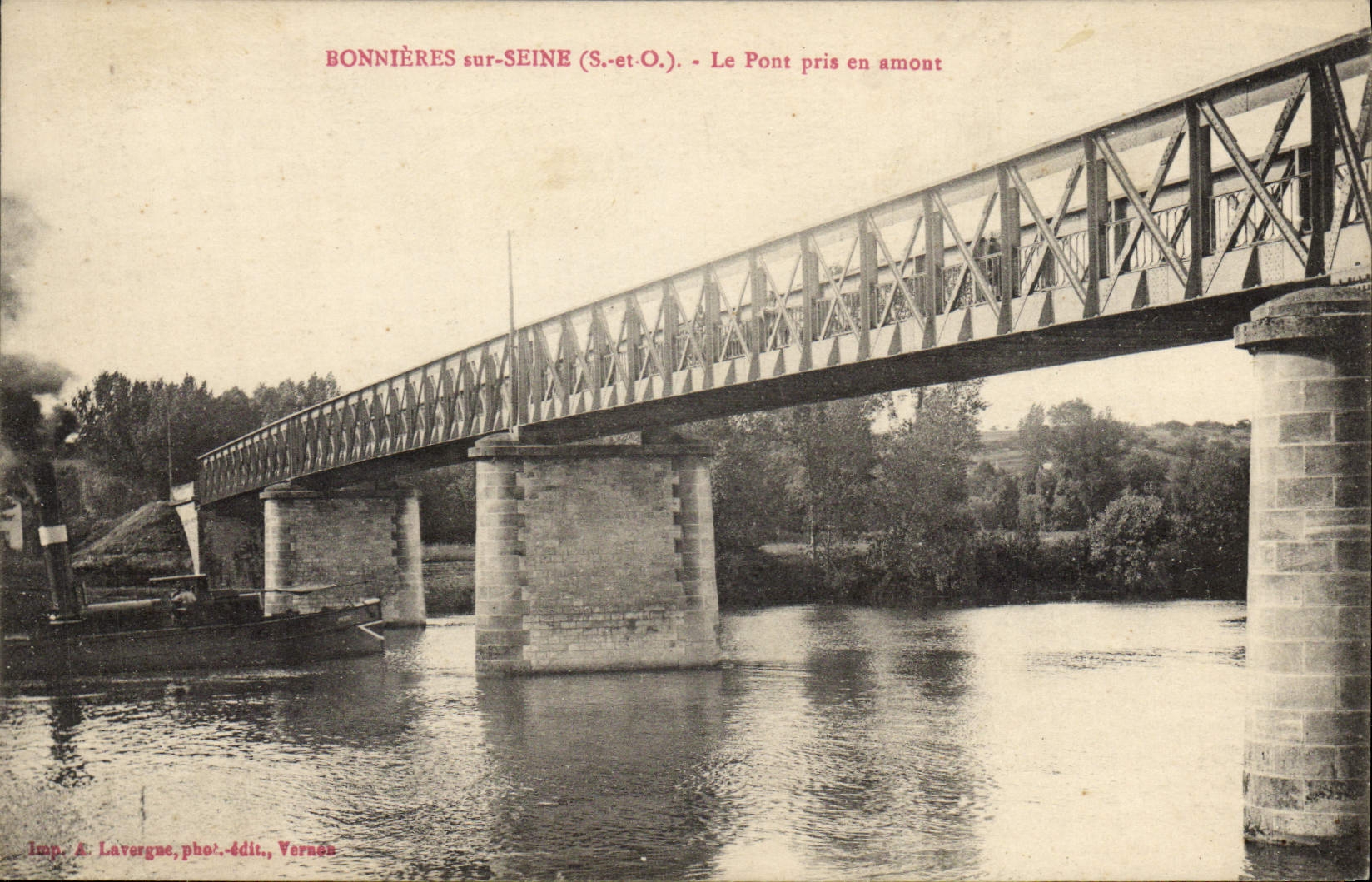 CPA Bonnieres sur Seine (S et O) Le Pont pris en amont