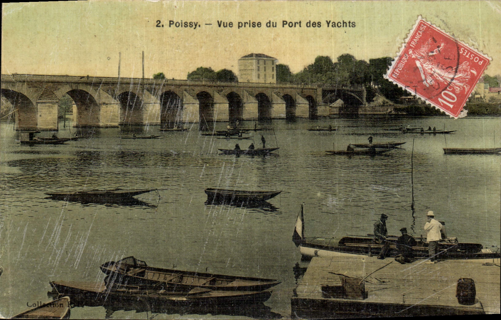 CPA Poissy Vue prise du Port des Yachts