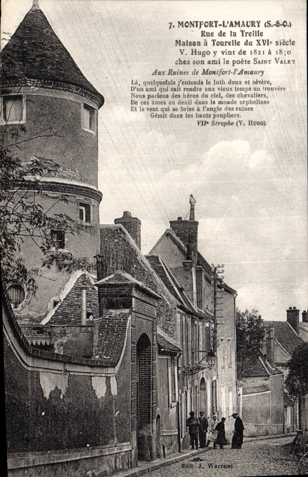 CPA Montfort L'Amaury (S et O) Rue de la Treille Maison a Tourelle du XVI siecle