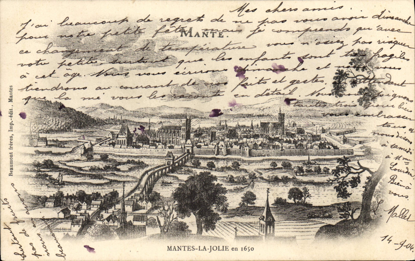 CPA Mantes la Jolie en 1650