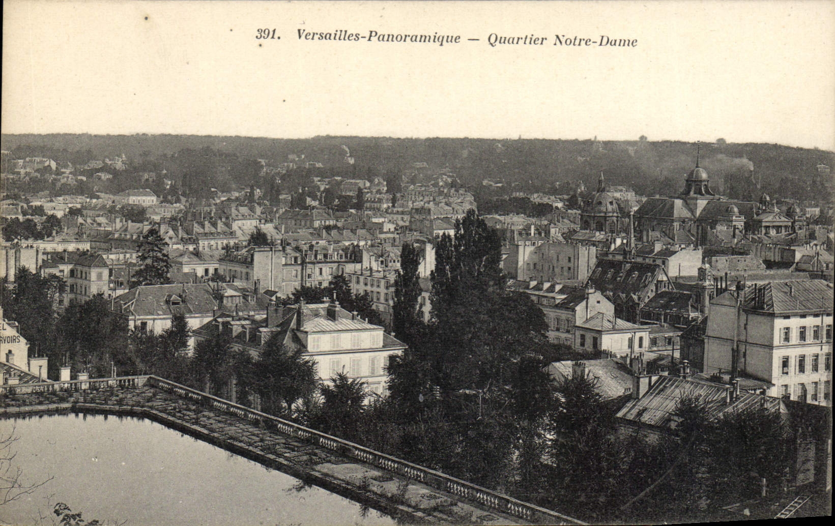 CPA Versailles Panoramique Quartier Notre Dame