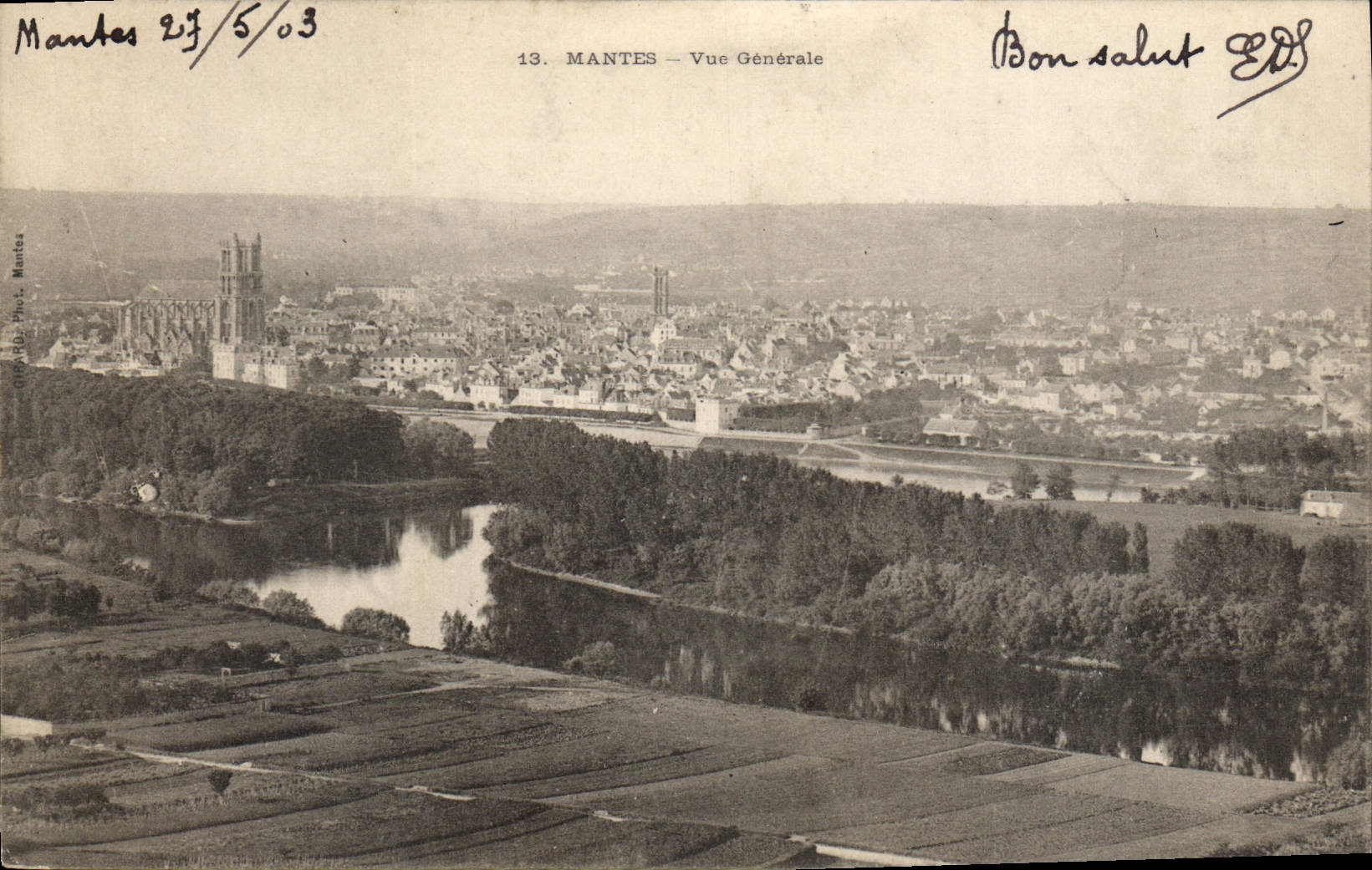 CPA Mantes Vue Generale