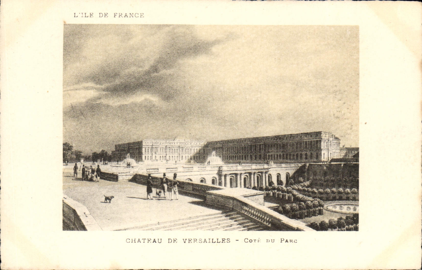 CPA Versailles Chateau de Versailles Cote du Parc