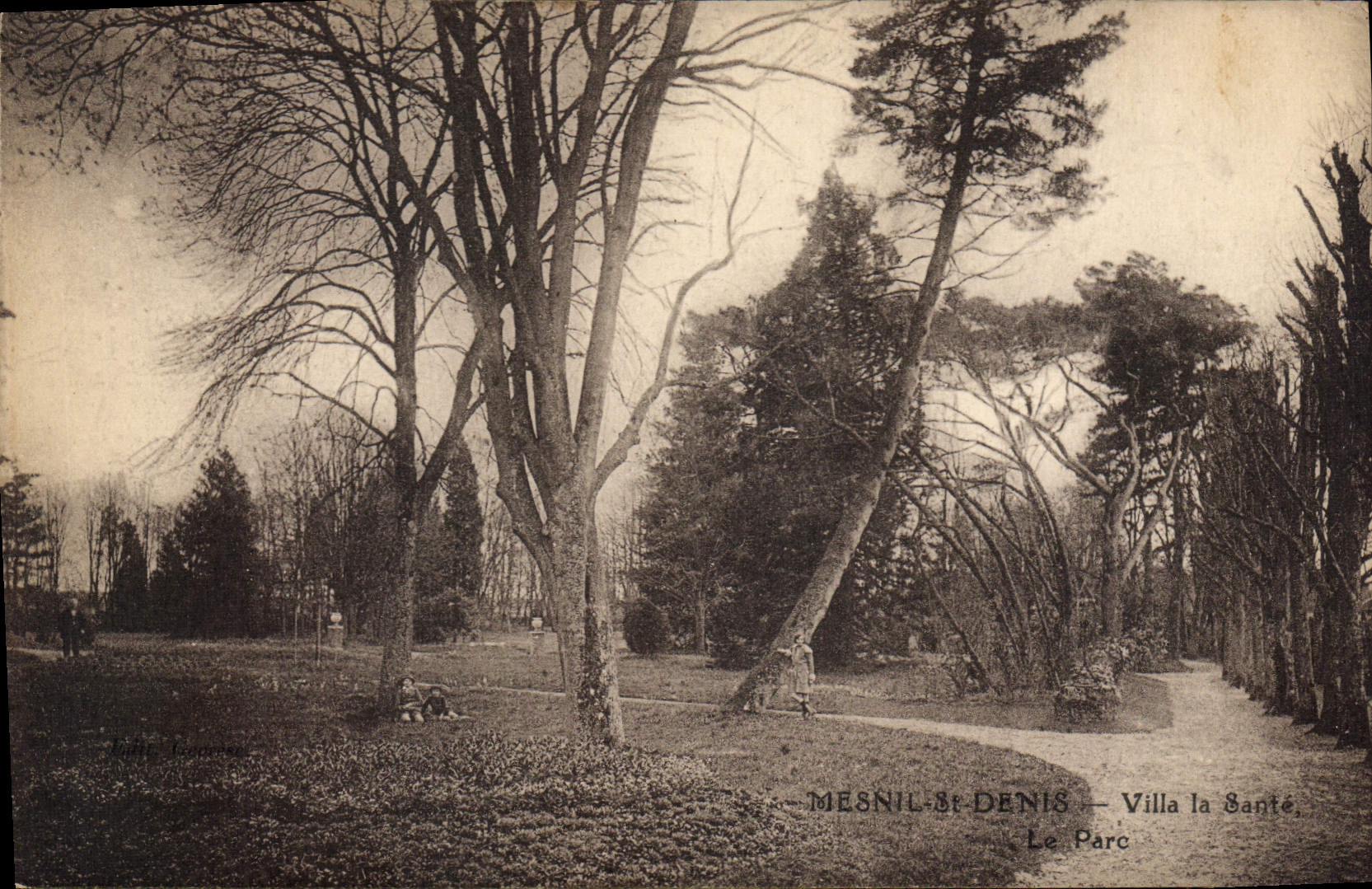 CPA Mesnil St Denis Villa la Sante Le Parc