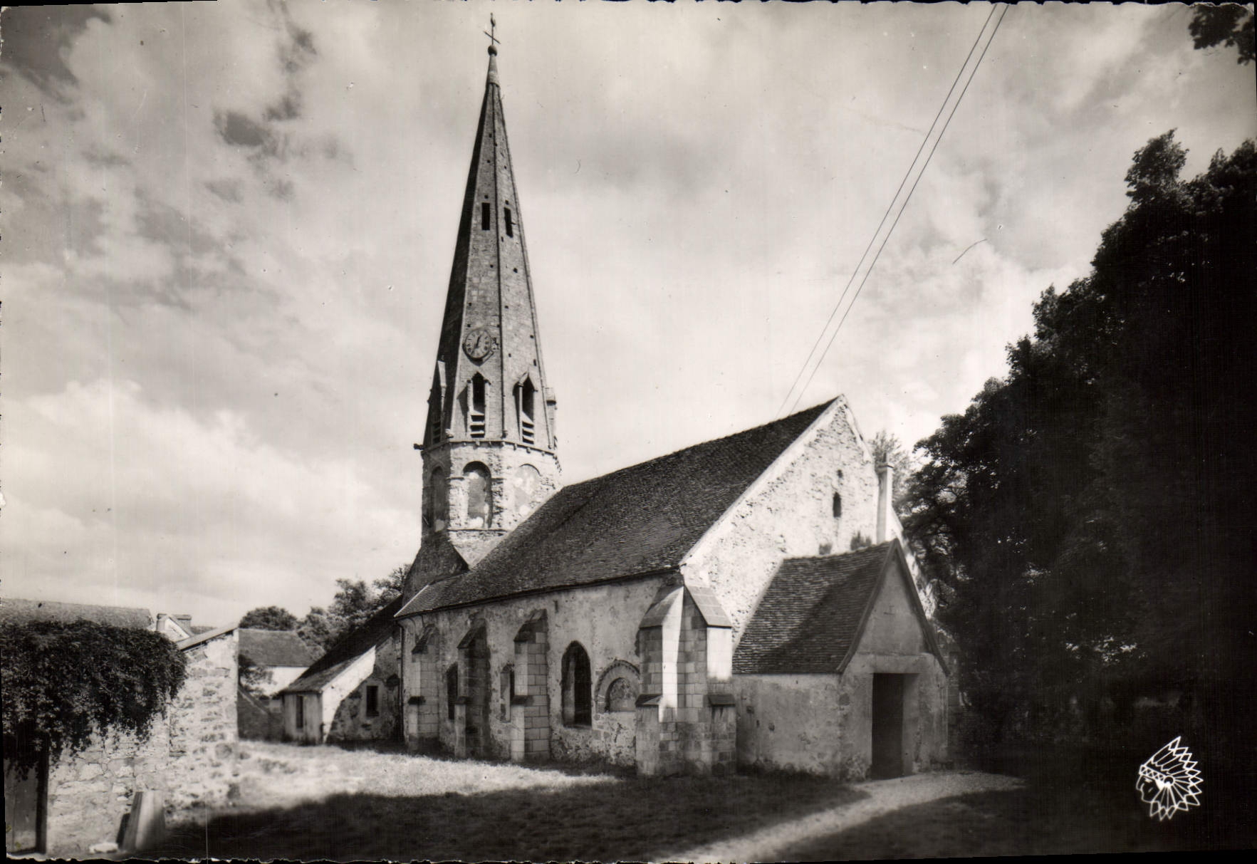 CPSM Jameville Camp National des Scauts de France L'Eglise