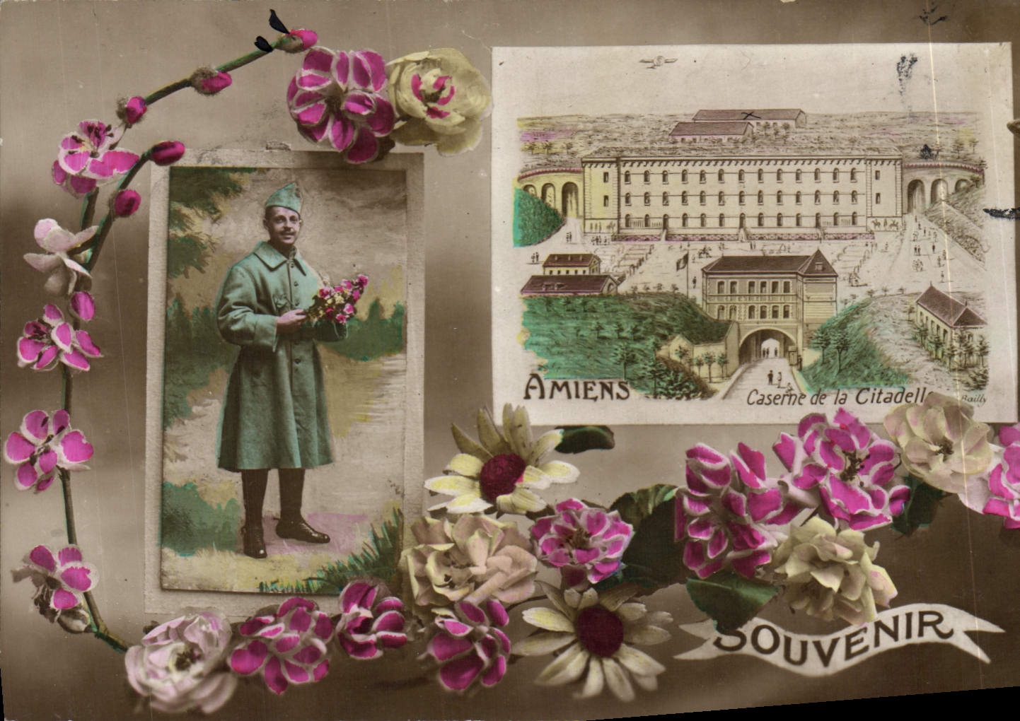 CPA Amiens caserne de la citadelle souvenir