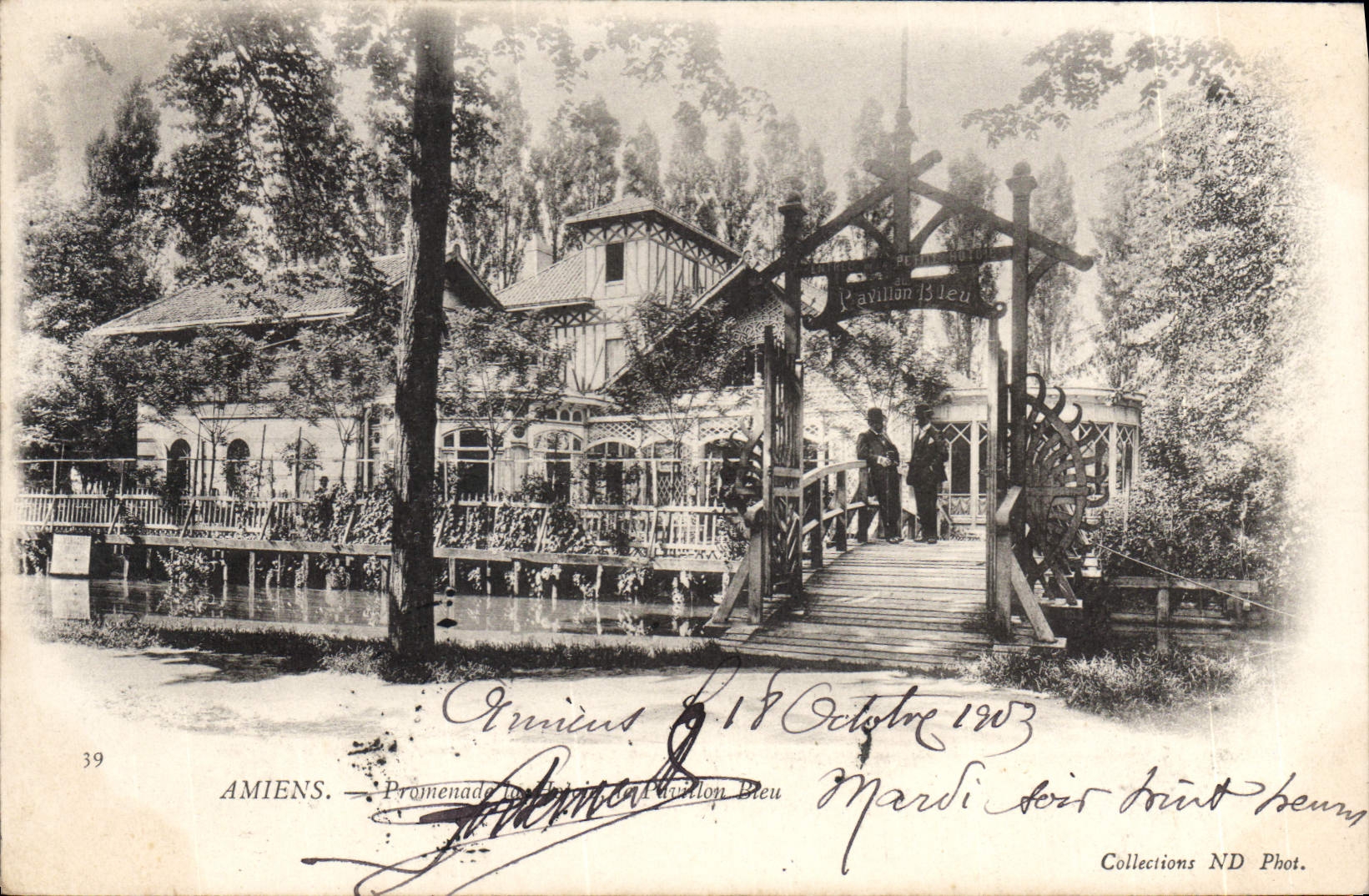 CPA Amiens Promenade 18 octobre 1903