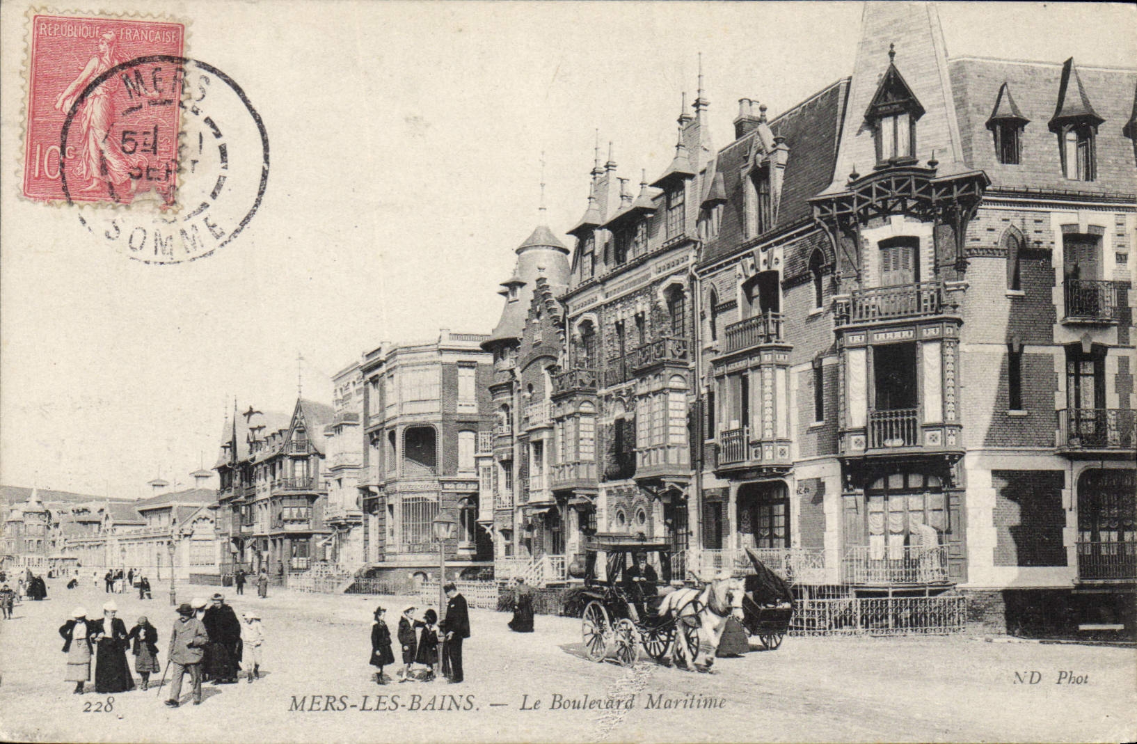 CPA Mers les Bains Le Boulevard Maritime