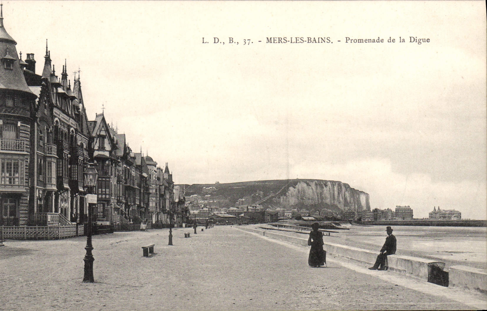 CPA Mers les bains Promenade de la Digue