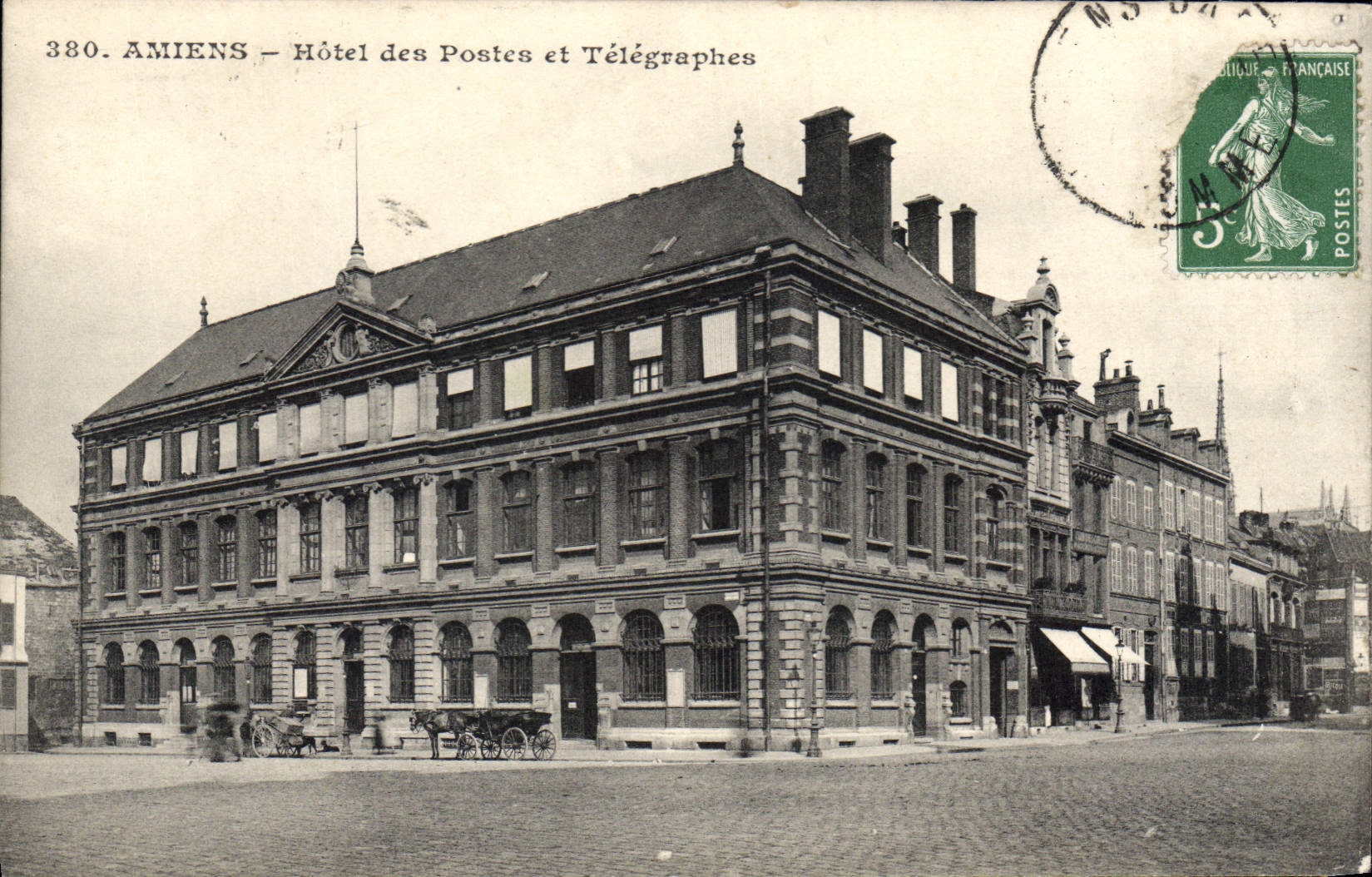 CPA Amiens Hotel des Postes et Telegraphes