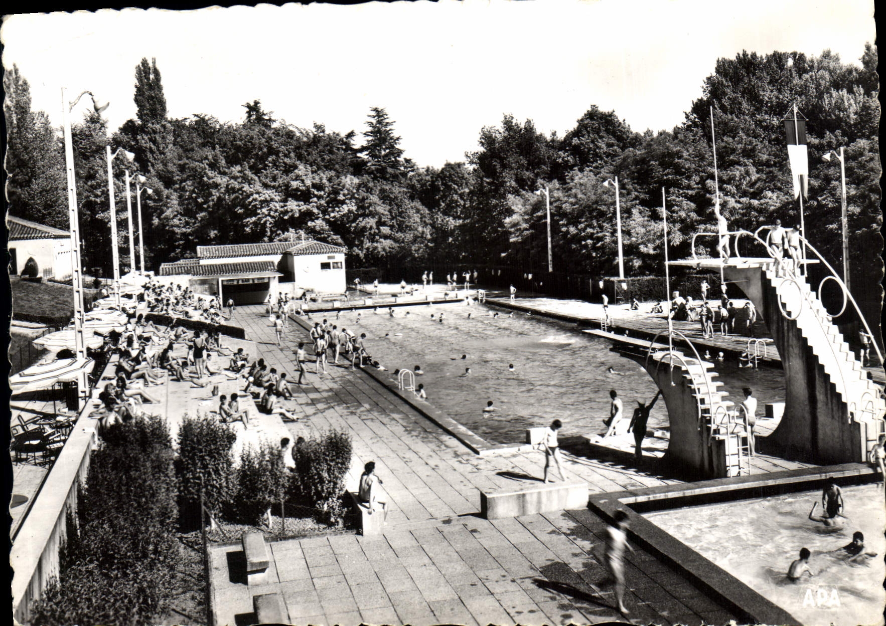 CPSM Piscine municipale d'Albi Vue generale