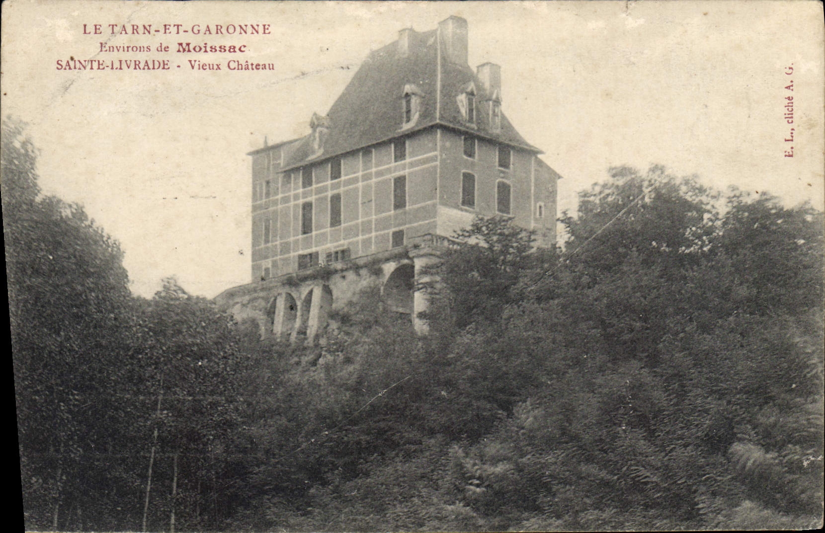 CPA Le Tarn et Garonne Environ de Moissac Sainte Livrade Vieux Chateau