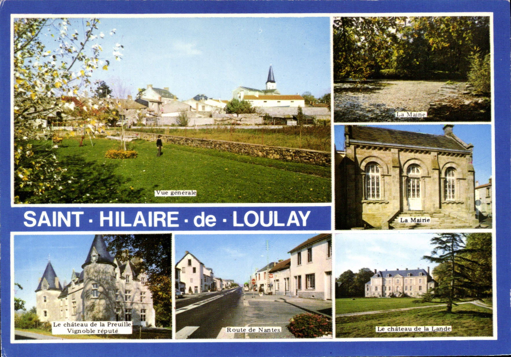CPSM St Hilaire de Loulay chateaux de la Preuille de la Lande mairie