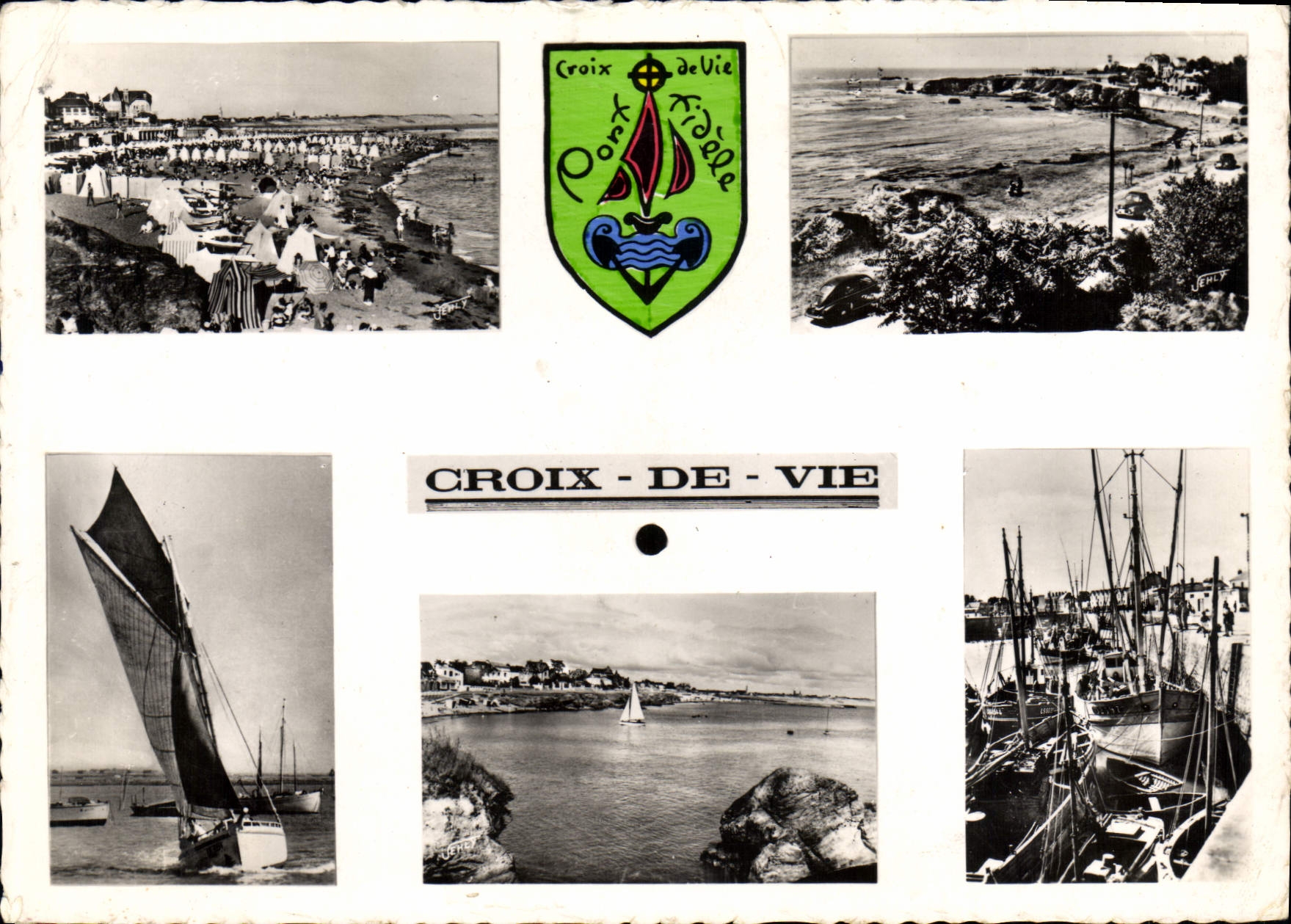 CPA Plage Cote et Port de Croix de Vie