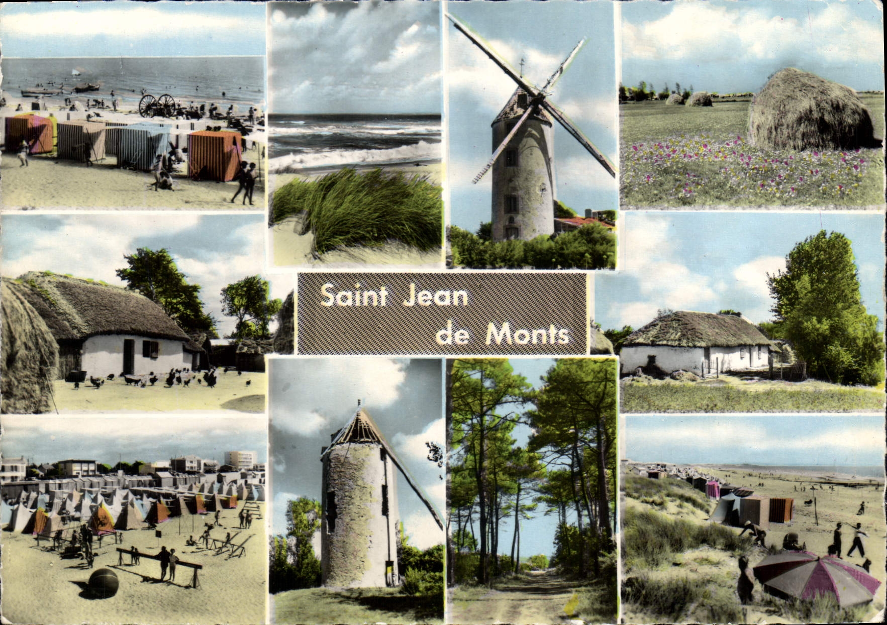 CPSM St Jean de Monts Vendee multivues