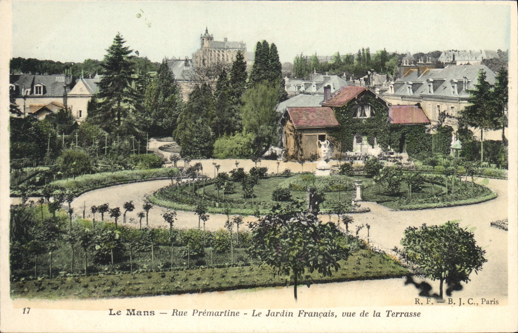 CPA Le Mans Rue Premartine Le Jardin Francais vue de la Terrasse 