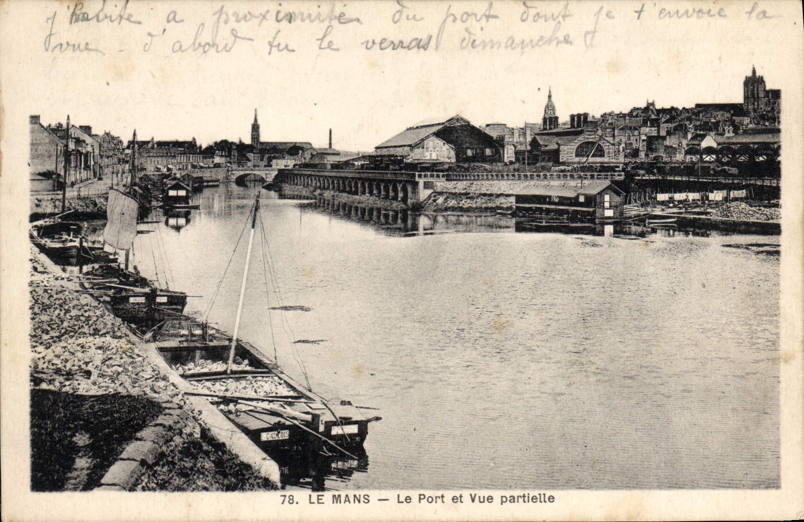 CPA Le Mans Le Pont et Vue partielle 