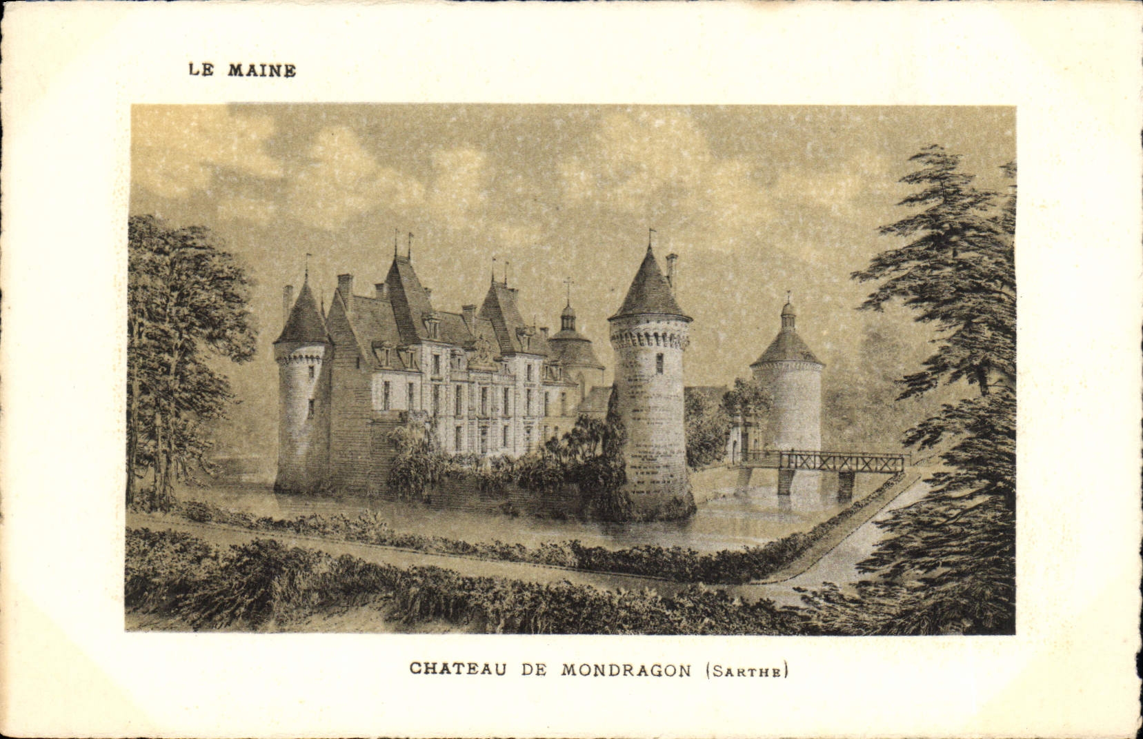 CPA Le Maine Chateau de Mondragon Sarthe