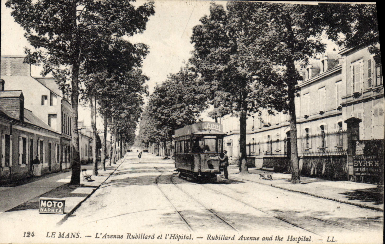 CPA Le Mans L'Avenue Rubillard et l'Hopital