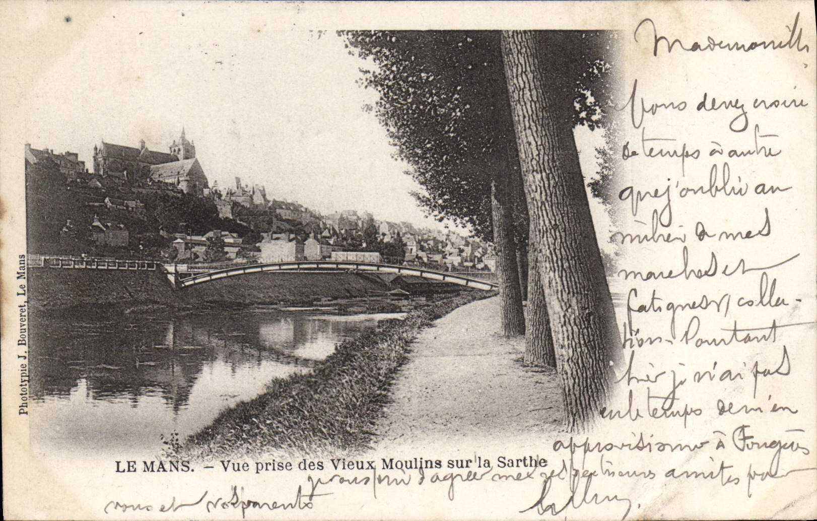 CPA Le Mans Vue prise des Vieux Moulins sur la Sarthe