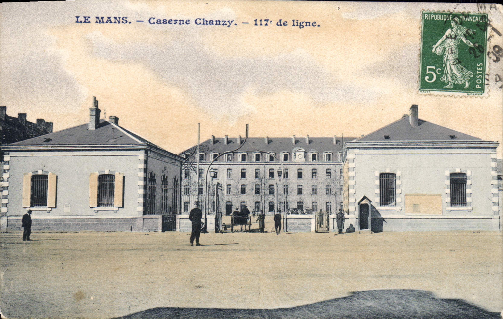 CPA Le Mans Caserne Chanzy 117 de ligne