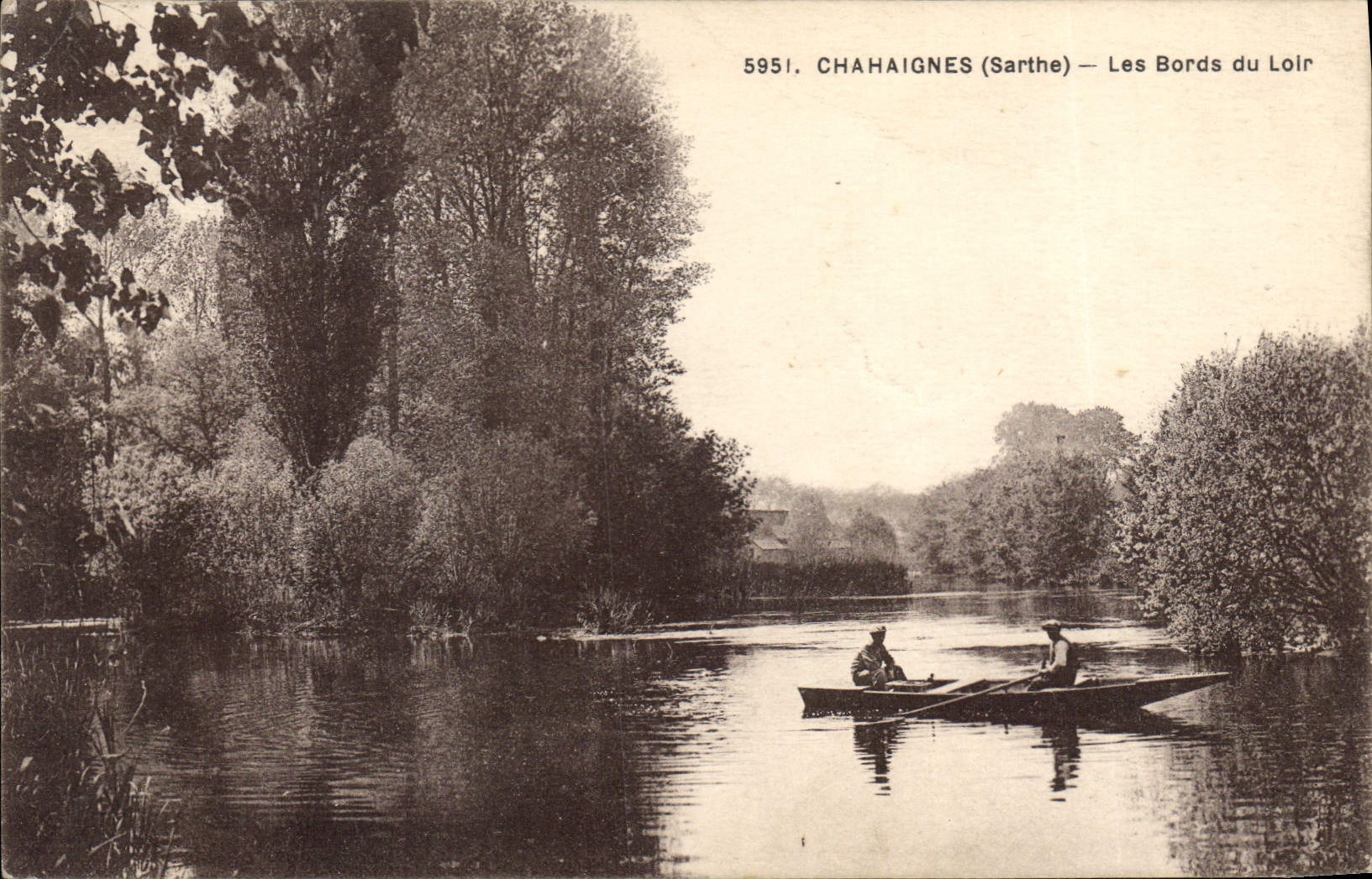 CPA Chahaignes Sarthe Les Bords du Loir 