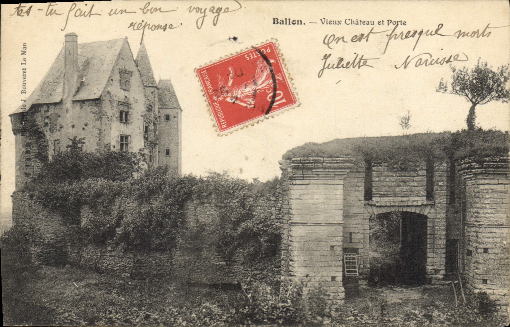 CPA Ballon Vieux Chateau et Porte 