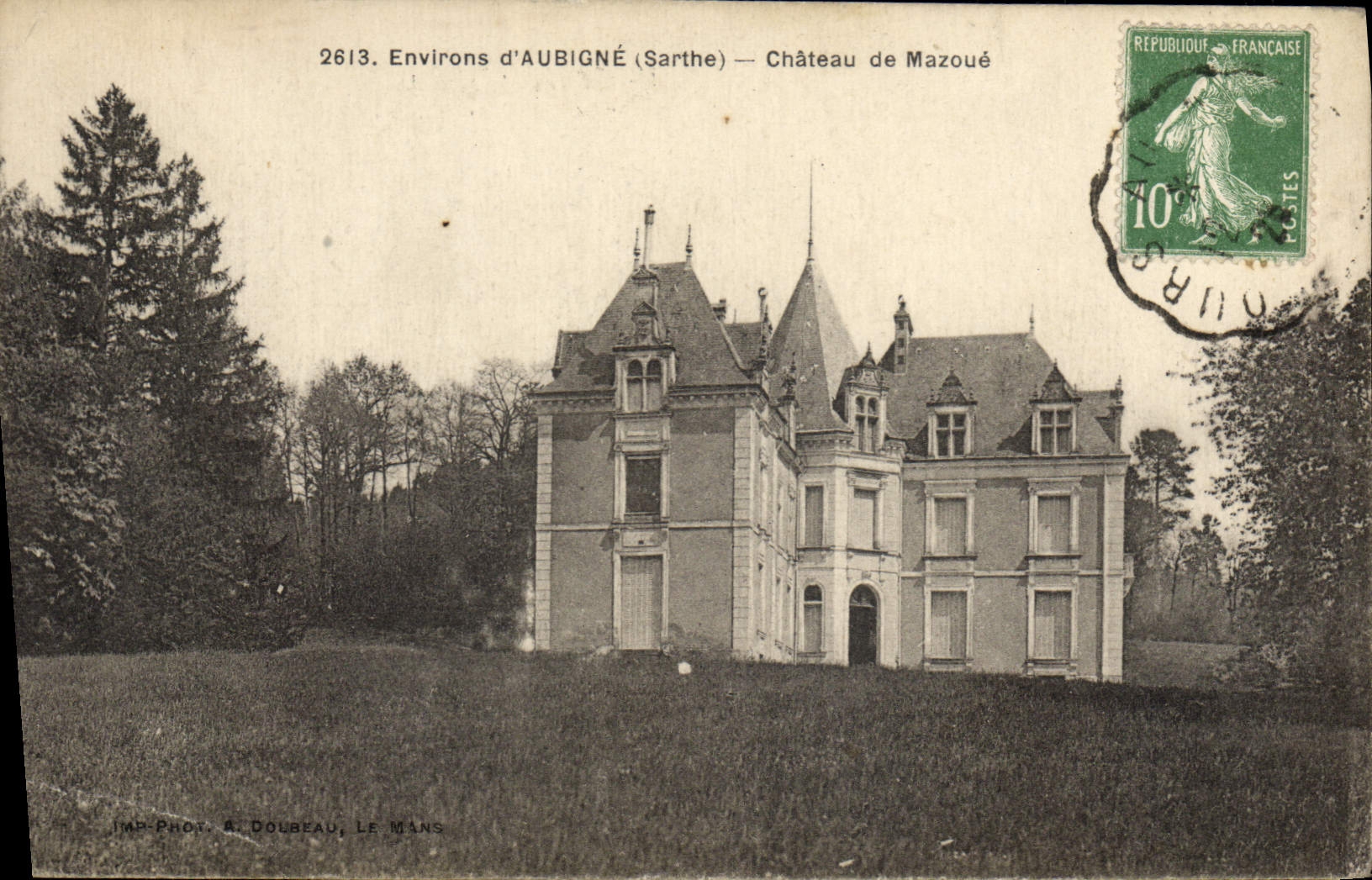 CPA Environs d'Aubigne Sarthe Chateau de Mazoue