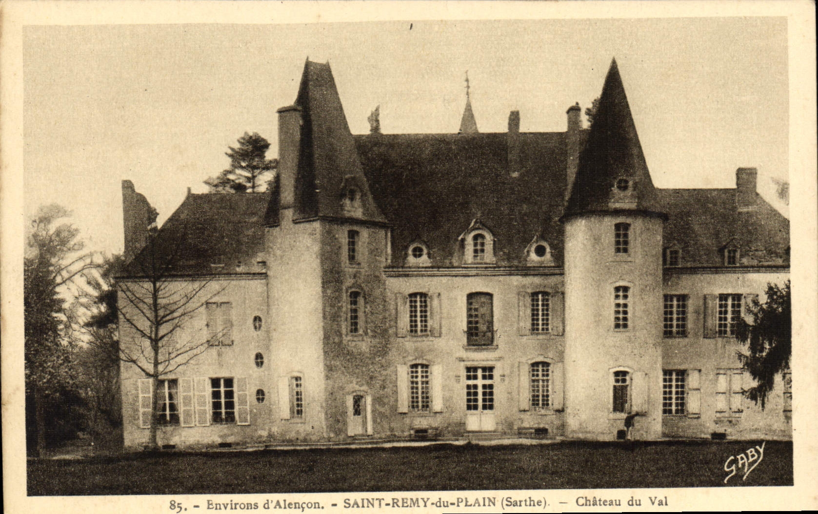 CPA Environs d'Alencon Saint Remy du Plain Sarthe Chateau du Val