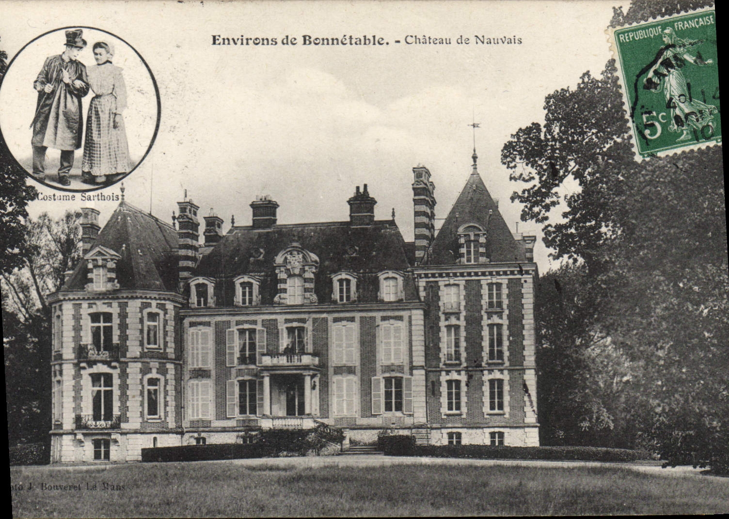 CPA Environs de Bonnetable Chateau de Nauvais 