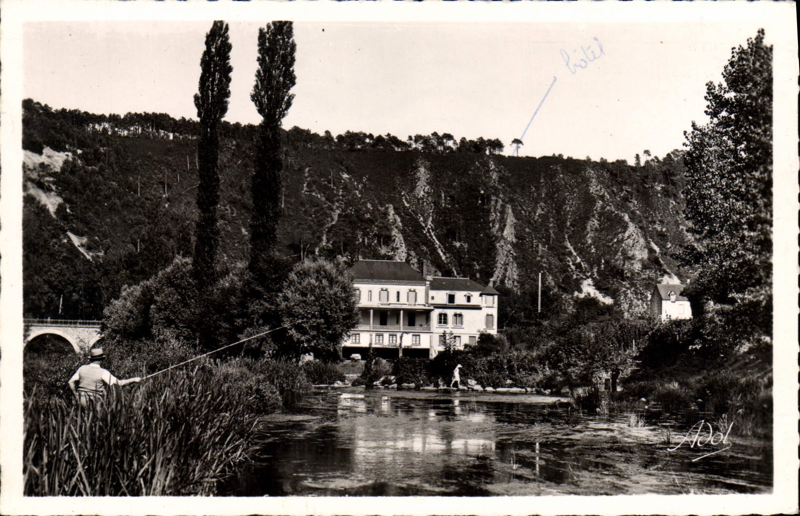 CPA Les Alpes Mancelles Saint Leonard des Bois Sarthe La Sarthe le Chapelet du Pont Neuf et Butte de