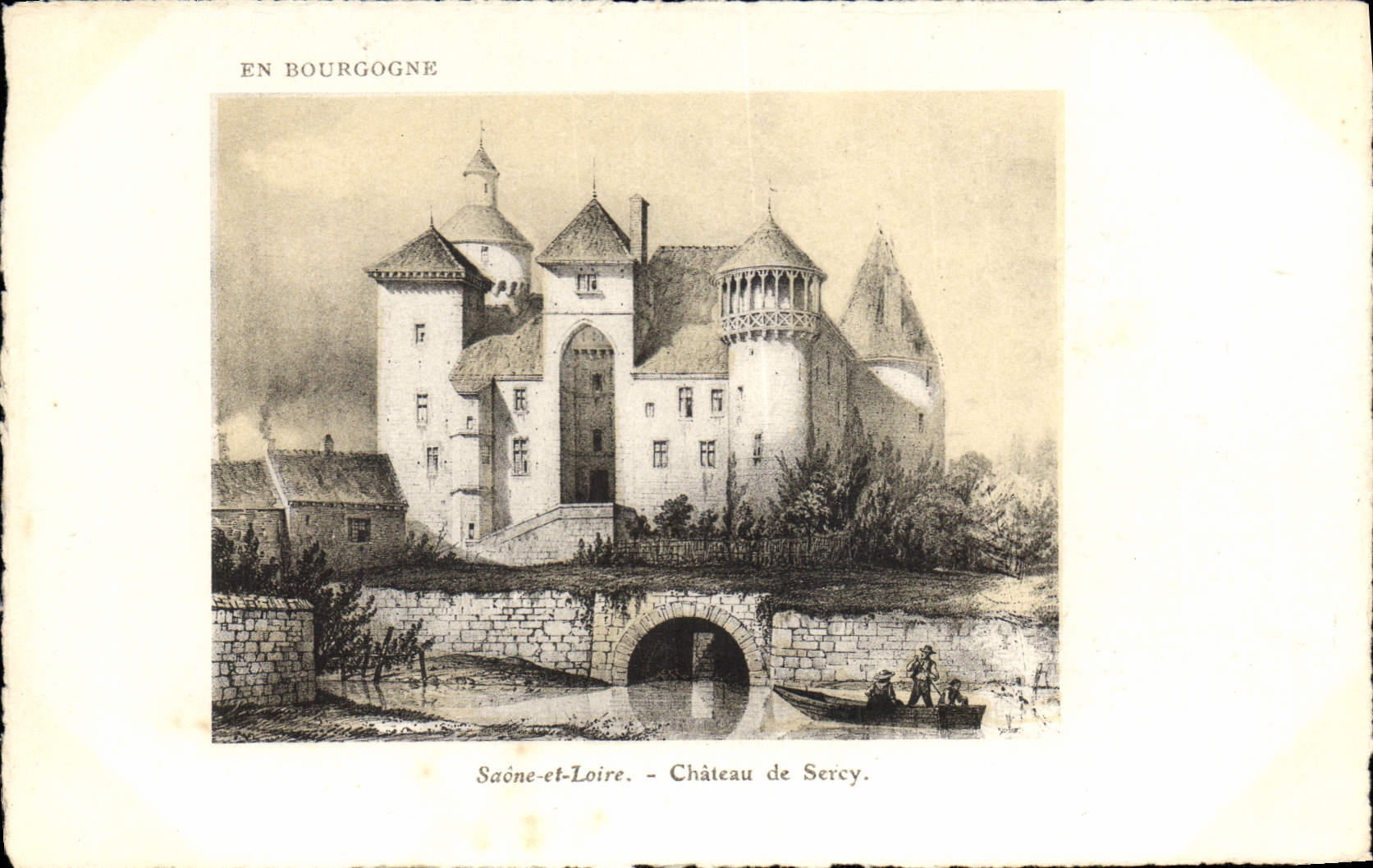 CPA En Bourgogne Saone et Loire Chateau de Sercy