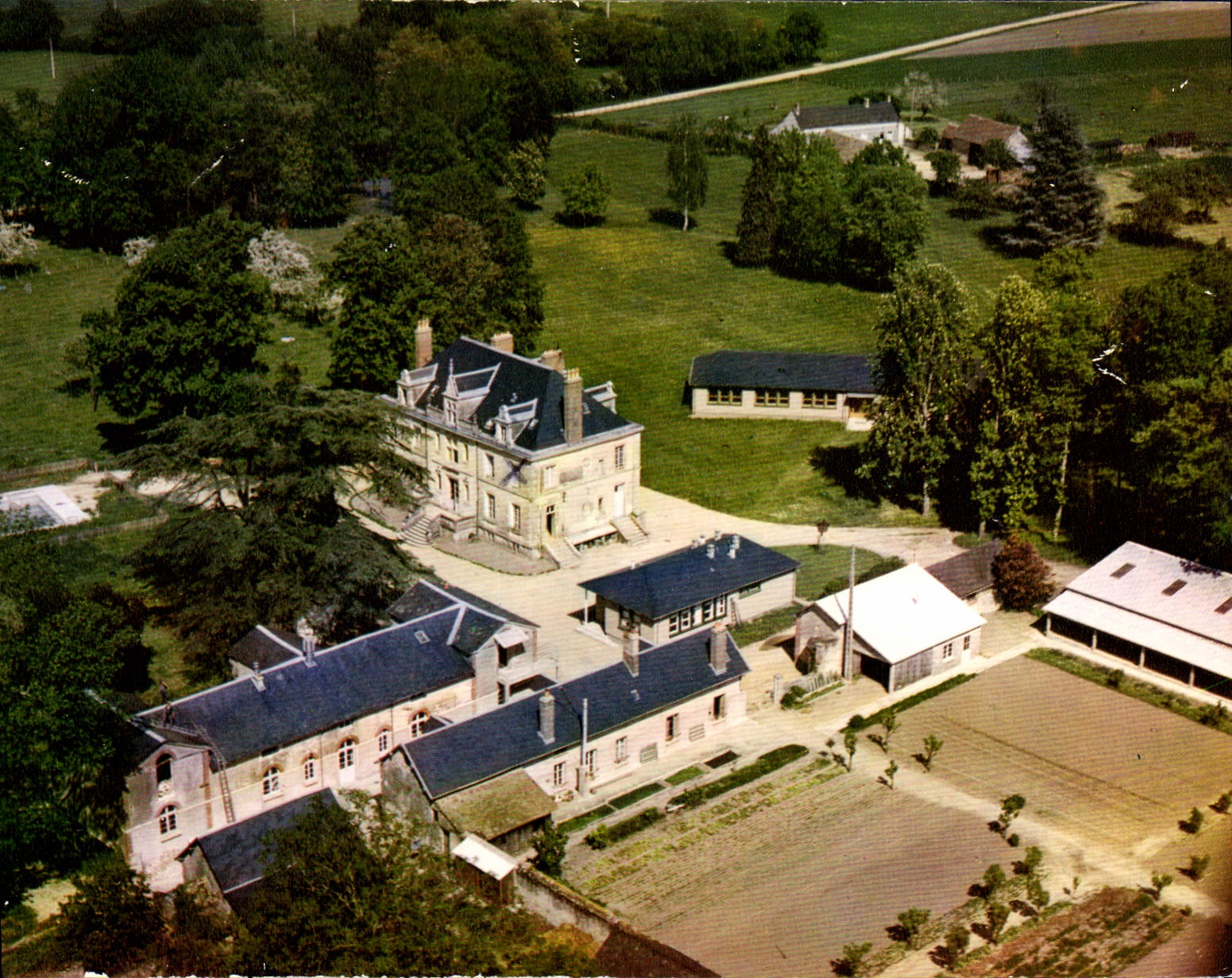 CPSM Cerans Foulletourte Sarthe Bel Air vue aerienne