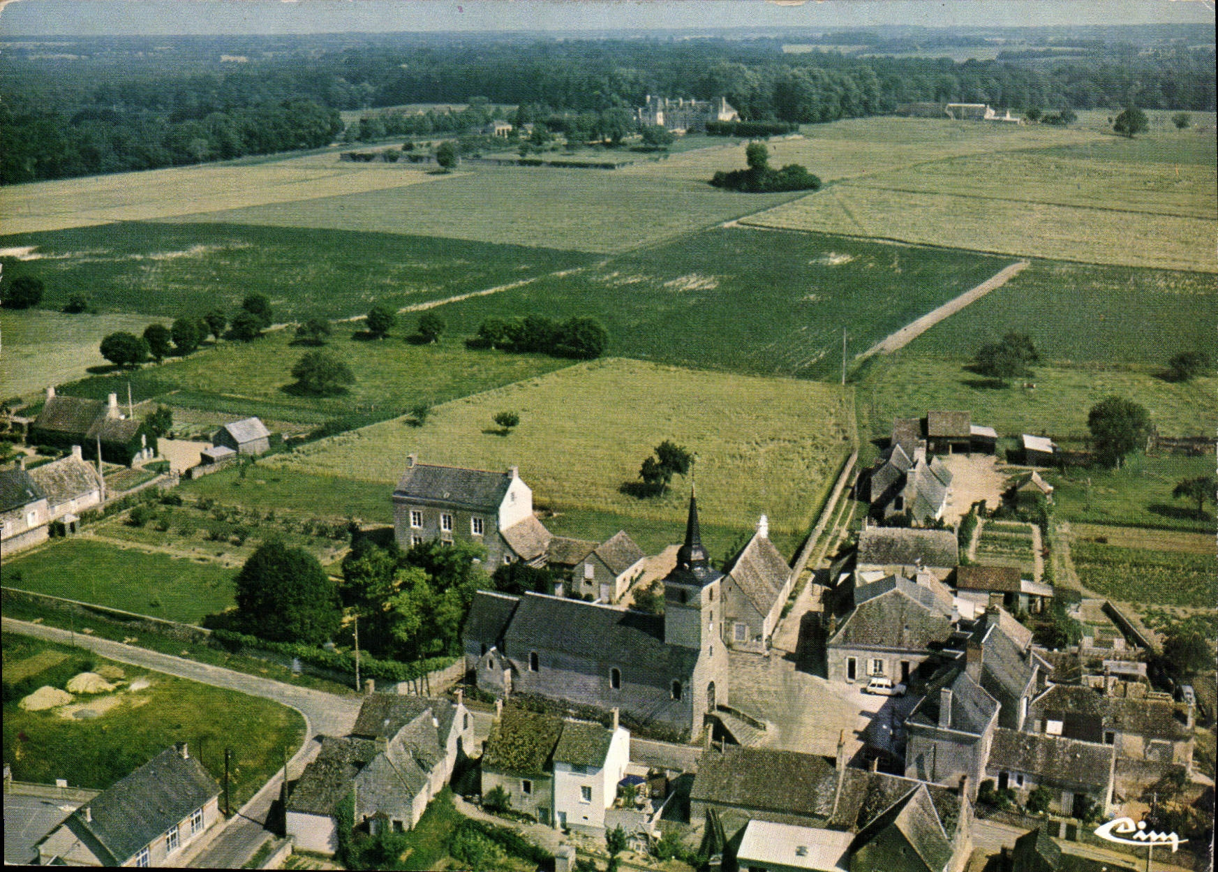 CPSM Ardenay sur Merize Sarthe Vue generale aerienne