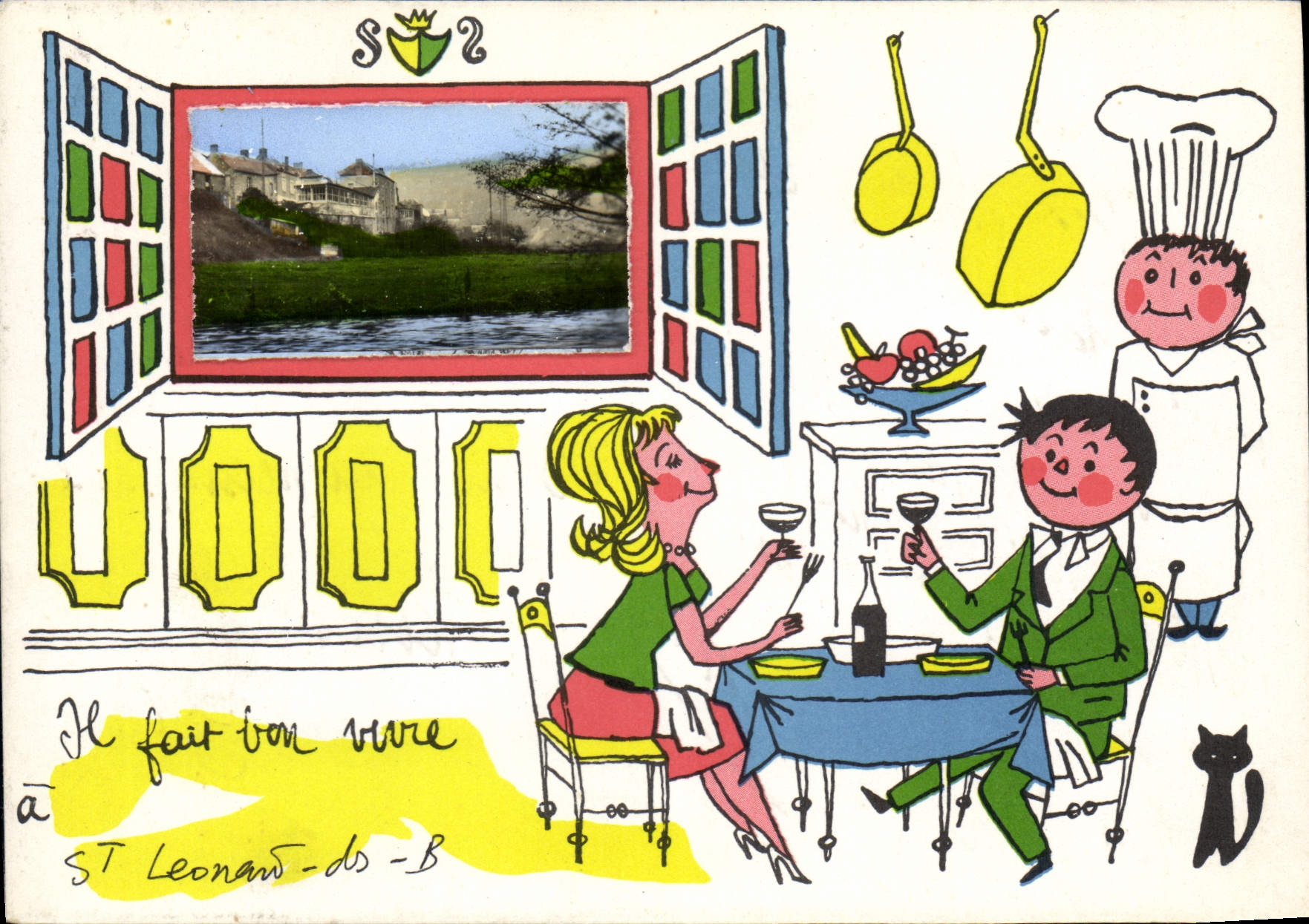 CPSM St Leonard des Bois il fait bon vivre