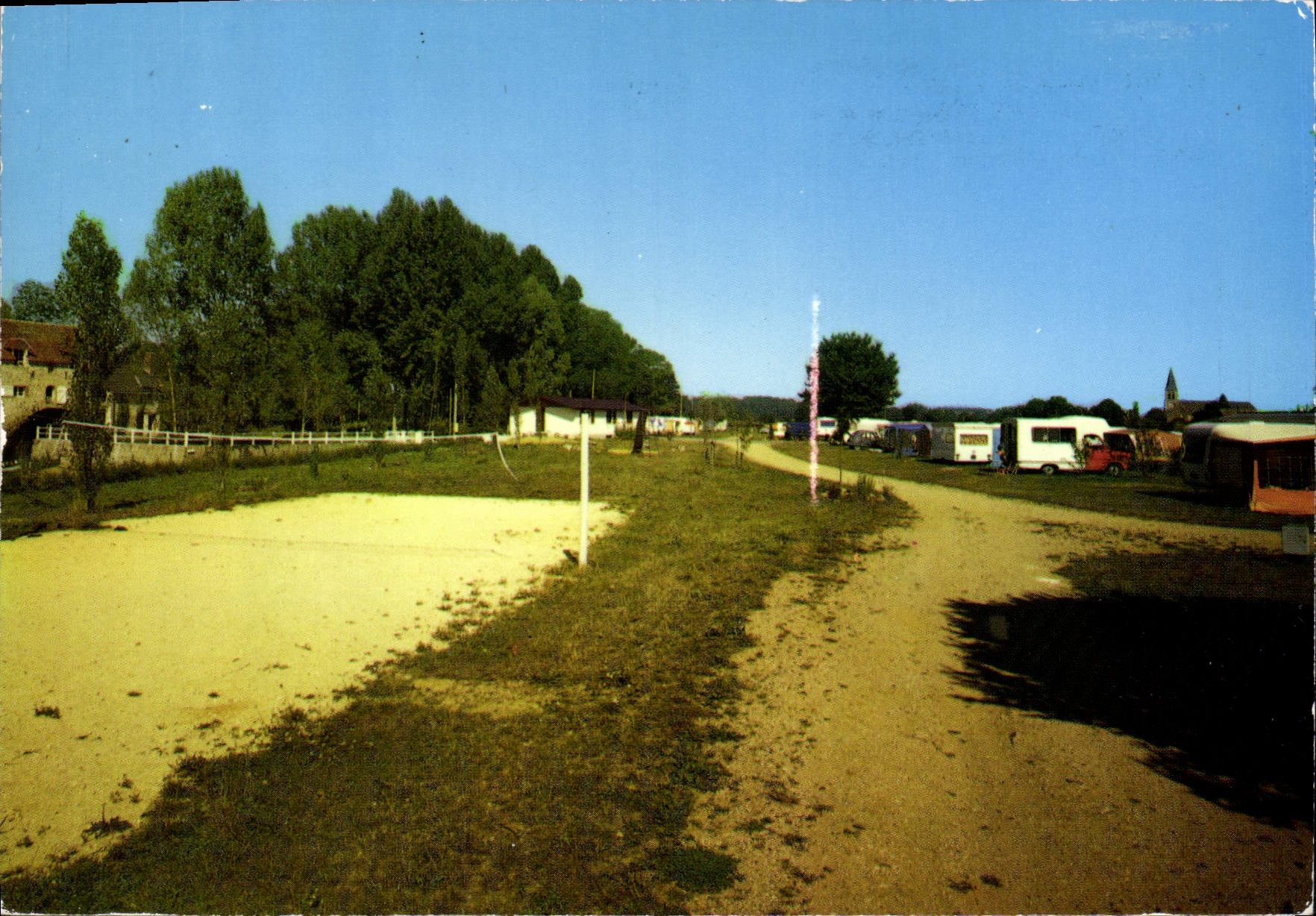 CPSM Neuville sur Sarthe pres le Mans Camping du Vieux Moulin