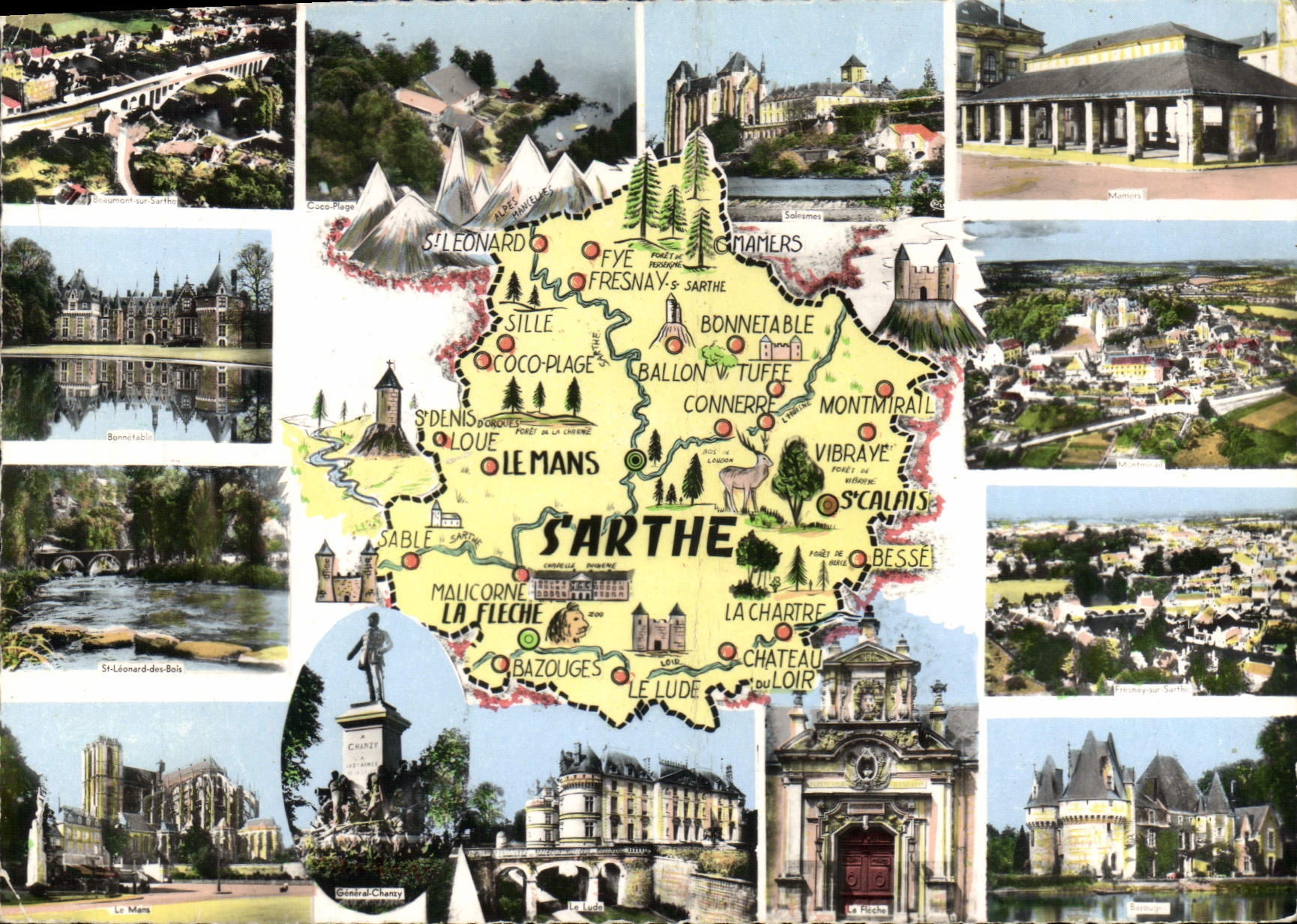CPSM Sarthe Prefecture le Mans sous Prefecture la Fleche Mamers partie du compositeur leo Delibes