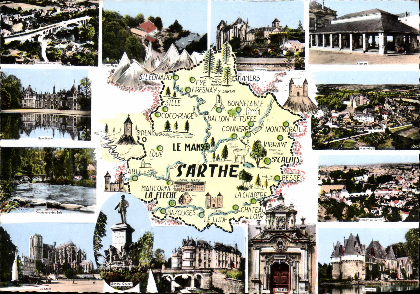 CPSM Sarthe Prefecture le Mans sous Prefecture la Fleche Mamers partie du compositeur leo Delibes