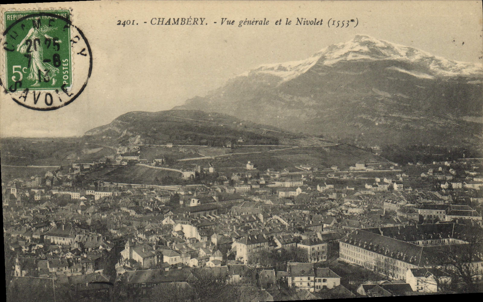 CPA Chambery vue generale et le Nivolet 